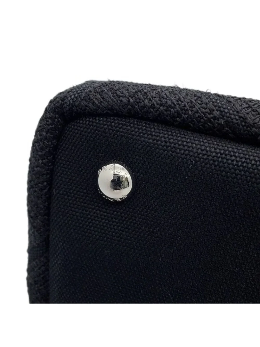 ★SOLD★ Prada Tote Canapa Canvas Black - Picture 6 of 10